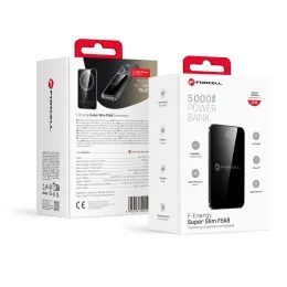 Tenká powerbanka Forcell F-Energy Super Slim F5k8 s MagSafe PD3.0 QC4.0 15W 5000mAh - černá