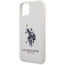 Obal / kryt pre Apple iPhone 11 Pro MAX white - U.S. Polo Big Horse Silicone Effect