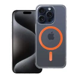 Obal / kryt na Apple iPhone 15 PRO transparentní s MagSafe - Ring Mag Cover