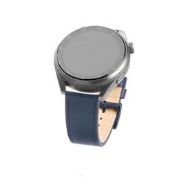 Univarzální kožený řemínek Quick Release 20mm modrý - FIXED Leather Strap