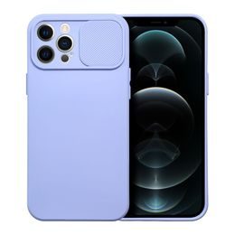 Obal / kryt na Apple IPHONE 12 Pro Max fialový - SLIDE Case