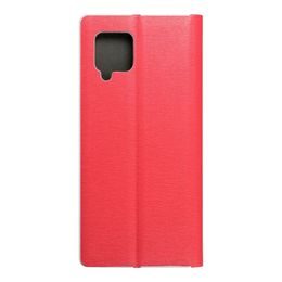 Puzdro / obal pre Samsung Galaxy A42 5G červený - kniha Luna Book Silver