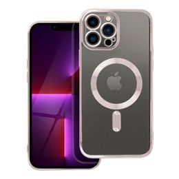 Obal / kryt na Apple iPhone 13 Pro Max růžovo-zlatý - Electro Mag Cover MagSafe