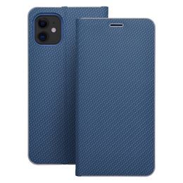 Pouzdro / obal na Apple iPhone 14 Plus modré - knížkové LUNA Carbon