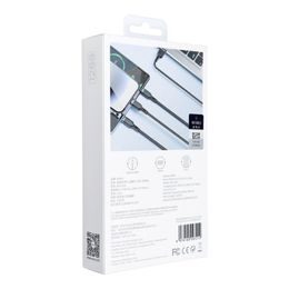 Datový kabel USB-C USB-C opletený 1m 60W zelený