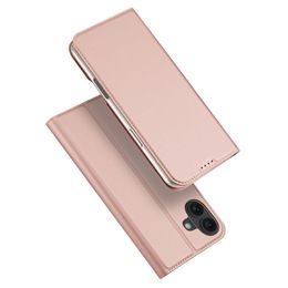Pouzdro / obal na Apple iPhone 16 růžové - knížkové DUX DUCIS
