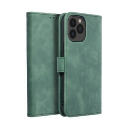 Puzdro / obal na Apple iPhone 13 Pro Max zelené - kniha Forcell TENDER