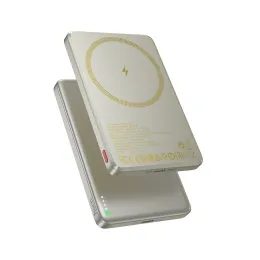 Powerbanka s bezdrátovým nabíjením HOCO Q26, 5000mAh, 20W, PD + FQI, 1 x QI - 1 x USB-C oranžová