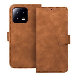 Puzdro / obal na Xiaomi 13 hnedé - kniha Tender