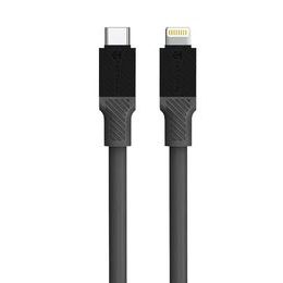 Datový / nabíjecí kabel USB-C/Lightning 1m šedý - Tactical Fat Man