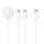 Kabel Typ C 3v1 pro iPhone Lightning 8-pin + iPhone Lightning 8-pin + iWatch 3W 1A bílý
