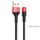 Kabel USB / USB-C 1m černo-červený - HOCO