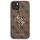 Obal / kryt na Apple iPhone 13, hnědý Guess Big 4G Metal Logo Hard Case
