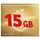 Karta Zlatá Vodafone 15 GB (+ 50,- kredit)