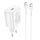Nabíječka Typ C 25W + kabel typ C bílá - HOCO