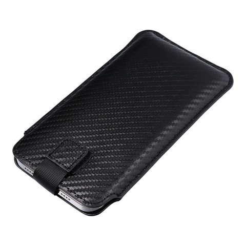 Pouzdro / obal na Apple iPhone 13 mini / 6 / 7 / 8 / 12 mini - zasouvací Forcell POCKET Carbon Case