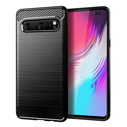 Csomagolás / borító Samsung Galaxy S10 fekete - Forcell CARBON