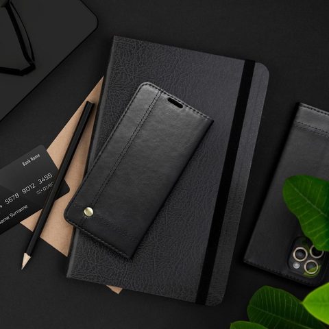 Puzdro / obal pre Samsung Galaxy S21 Ultra black - kniha PRESTIGE
