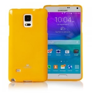 Fedél / borító Samsung Galaxy NOTE 4 sárga - JELLY