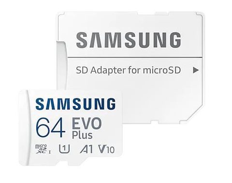 Samsung - Samsung micro SDXC 64GB EVO Plus + SD adapter