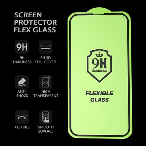 Tvrzené / ochranné sklo Apple iPhone 7 / 8 / SE 2020 / SE 2022 černé - Bestsuit Flexible Hybrid Glass 5D plné lepení