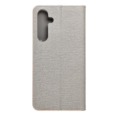 Pouzdro / obal na Samsung Galaxy A35 5G stříbrné - knížkové LUNA Book