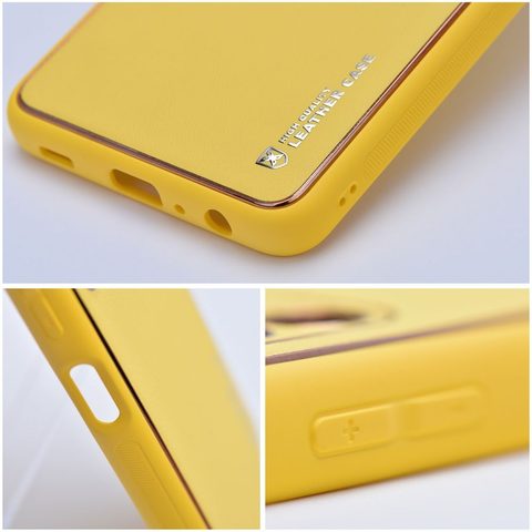 Obal / kryt na Apple iPhone 13 žlutý - Forcell Leather