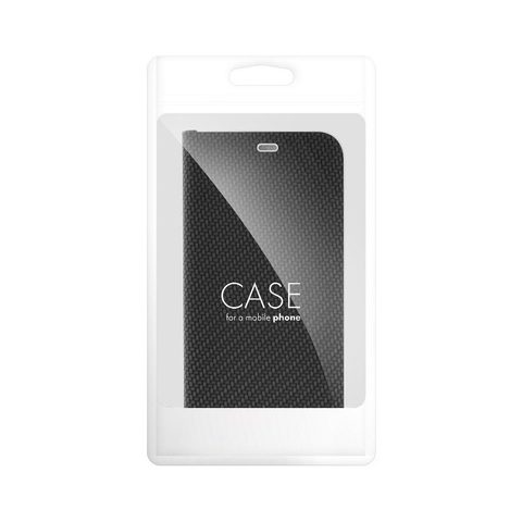 Puzdro / obal na Samsung Galaxy A71 čierny - kniha Luna Carbon