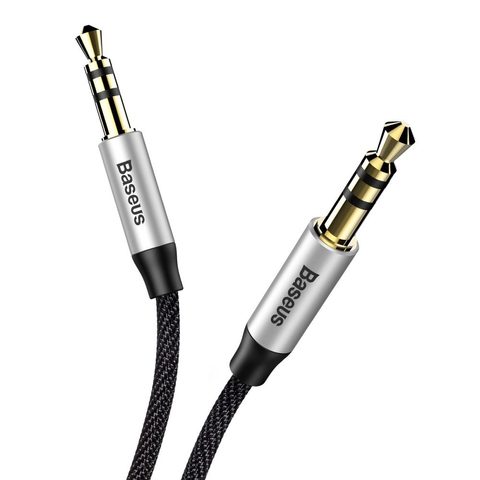 Audio kabel BASEUS Yiven 3.5 jack Audio M30 1.5M stříbrná / černá