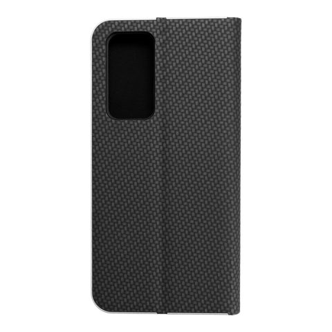 tok / borító Huawei P40 fekete - könyv Forcell Carbon