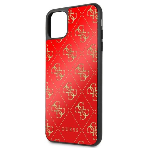 Obal / kryt na Apple iPhone 11 Pro Max červený - Original faceplate case GUESS