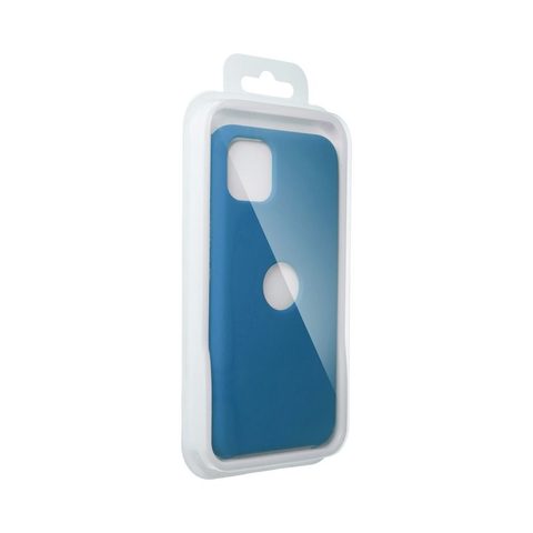 Obal / kryt pre Apple iPhone 12 Mini Dark Blue s otvorom - Forcell Silikónové puzdro