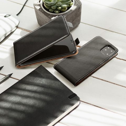 Pouzdro / obal na Xiaomi Redmi 9 černé flipové - Forcell Flip Case Slim Flexi Fresh