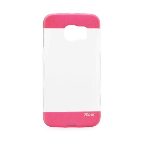 Obal / kryt pre Samsung Galaxy S6 EDGE (G925) ružový - Roar Fit UP Clear