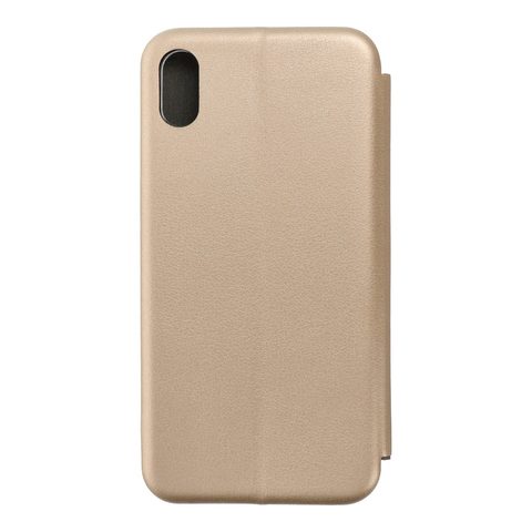 Puzdro / obal pre Apple iPhone XS MAX zlaté - kniha Forcell Elegance