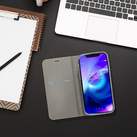 Puzdro / obal pre Apple iPhone 11 Pro Max 2019 (6,5) strieborný - kniha Luna Book