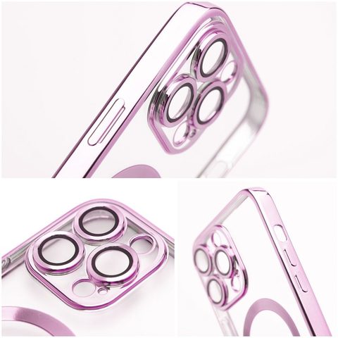 Obal / kryt na Apple iPhone 14 PRO MAX ružové - Electro Mag Cover