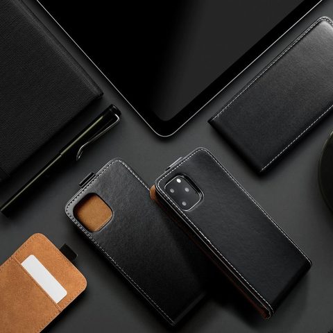 tok / borító Xiaomi Redmi Note 9 Pro fekete - Flip Case SLIM FLEXI FRESH tok