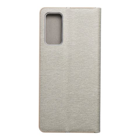 Puzdro / obal pre Samsung Galaxy S20 FE strieborný - Luna Book