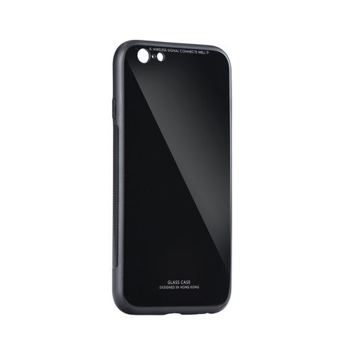 Csomagolás / borító Huawei Y7 2019 fekete - üveg hátlap Forcell