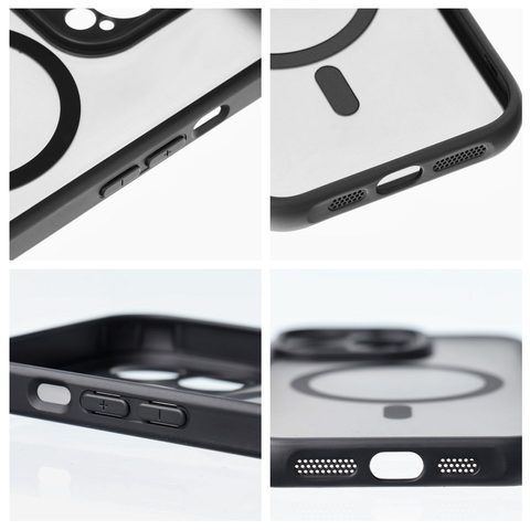 Obal / kryt na Apple iPhone 14 Pro čierne - Matný kryt Mag Cover