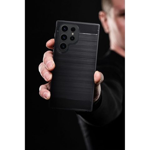 Obal / kryt na Samsung Galaxy S23 Ultra čierne - Carbon Case