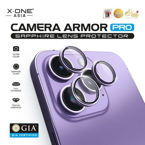 Tvrzené / ochranné sklo kamery Apple iPhone 15 Pro / 15 Pro Max - X-ONE Sapphire Camera Armor Pro