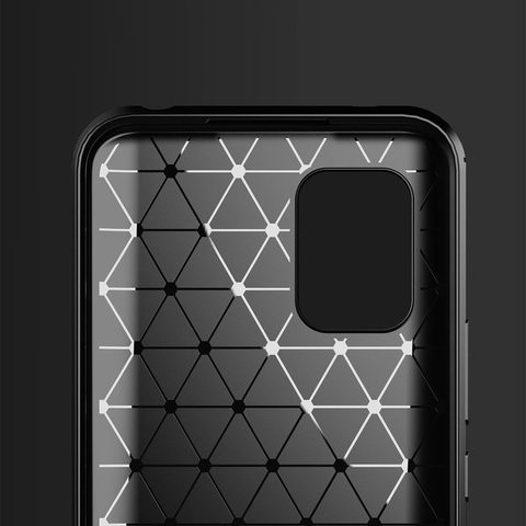 Fedél / borító Xiaomi Mi 10 Lite fekete - Forcell CARBON tok