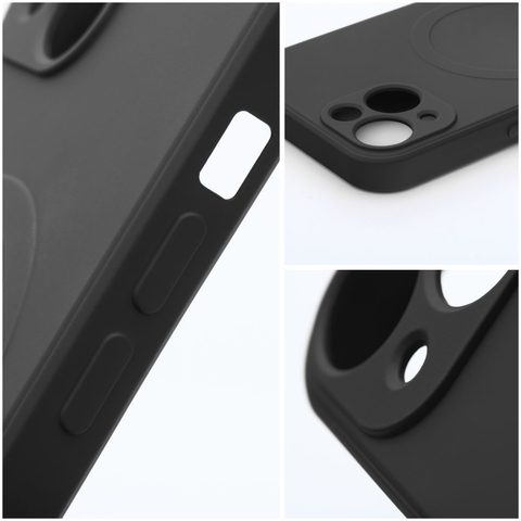 Obal / kryt pre Apple iPhone 13 MINI čierny Sillicon Mag Cover