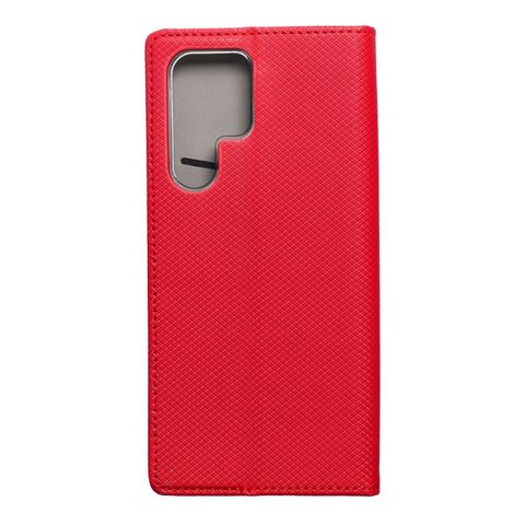 Pouzdro / obal na Samsung Galaxy S22 Ultra červený - knížkový Smart Case Book