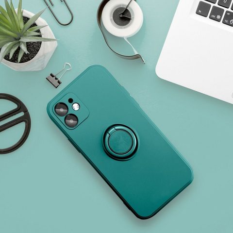 Obal / kryt na Samsung Galaxy A52 5G / A52 LTE (4G) / A52S green zelený - Forcell SILICONE RING