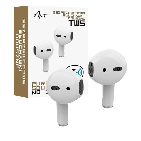 Bezdrátová Bluetooth sluchátka TWS ART AP-TW-B1 bílá