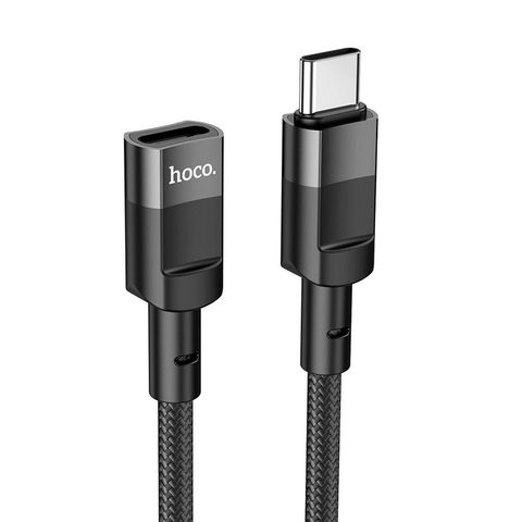 Redukce / adaptér USB C (samec) USB C (samice) 1,2m černý - HOCO