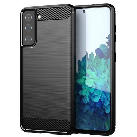 Obal / kryt na Samsung Galaxy S21 Plus černý Forcell CARBON